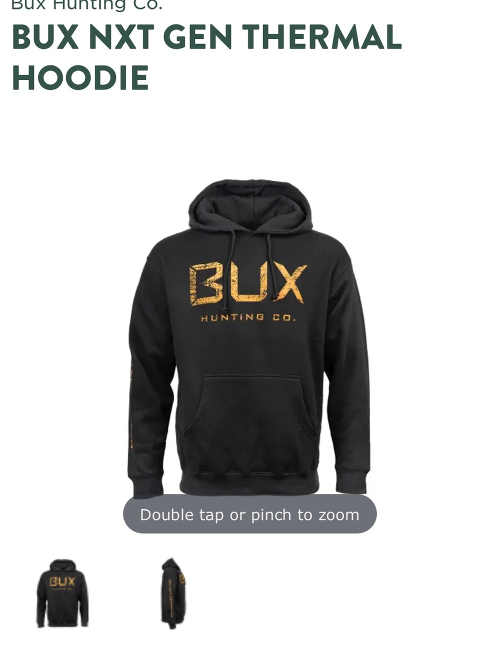 BUX NXT Gen Thermal Hoodie - Black/Orange